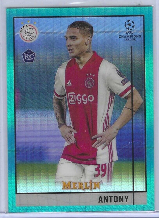 ANTONY 2020-21 TOPPS MERLIN AQUA HYPER REFRACTOR ROOKIE RC #45