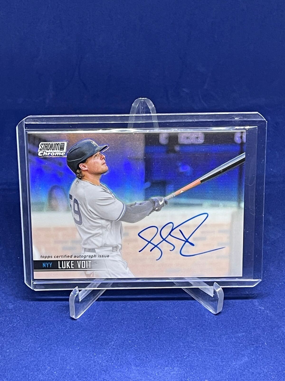 LUKE VOIT 2021 STADIUM CLUB CHROME REFRACTOR ON CARD AUTO