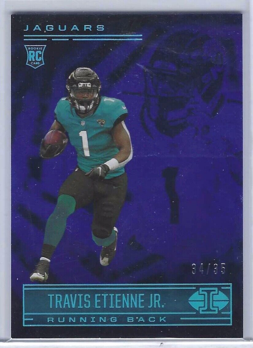 TRAVIS ETTIENE JR 2021 PANINI ILLUSIONS DARK BLUE ROOKIE RC #D 34/35