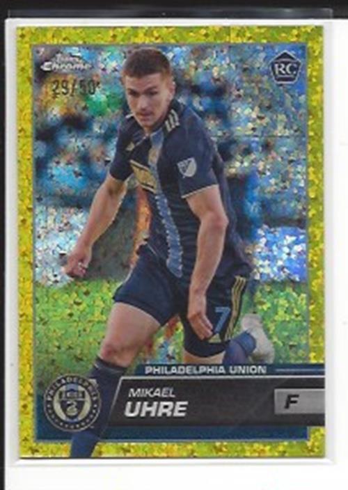 MIKAEL UHRE 2023 TOPPS CHROME MLS GOLD MINI DIAMOND ROOKIE REFRACTOR RC #D 29/50