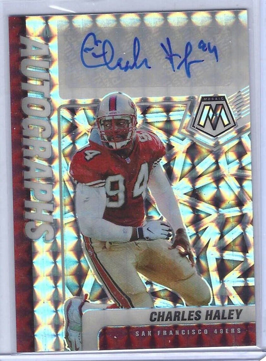 CHARLES HALEY 2021 PANINI MOSAIC SILVER PRIZM AUTO #A-CH
