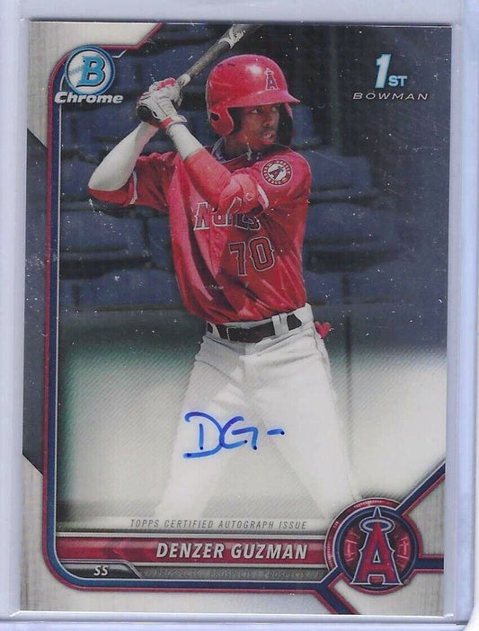 DENZER GUZMAN 2022 BOWMAN CHROME 1ST BOWMAN PROSPECT AUTO #CPA-DG