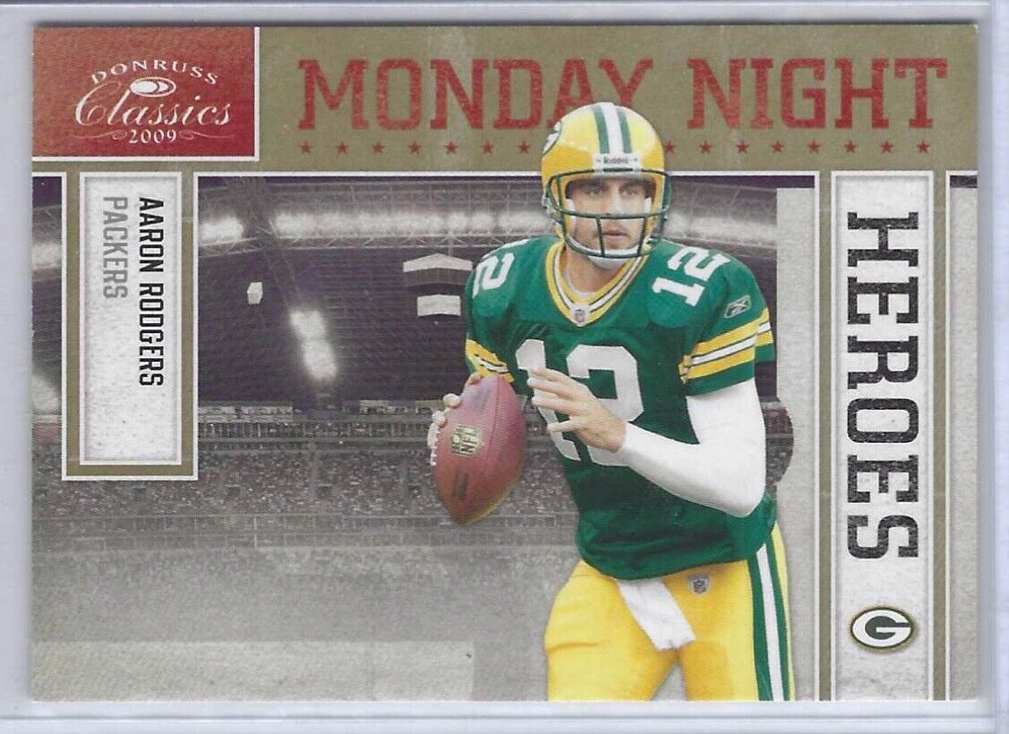AARON RODGERS 2009 DONRUSS CLASSICS MONDAY NIGHT HEROES SILVER #D 079/100