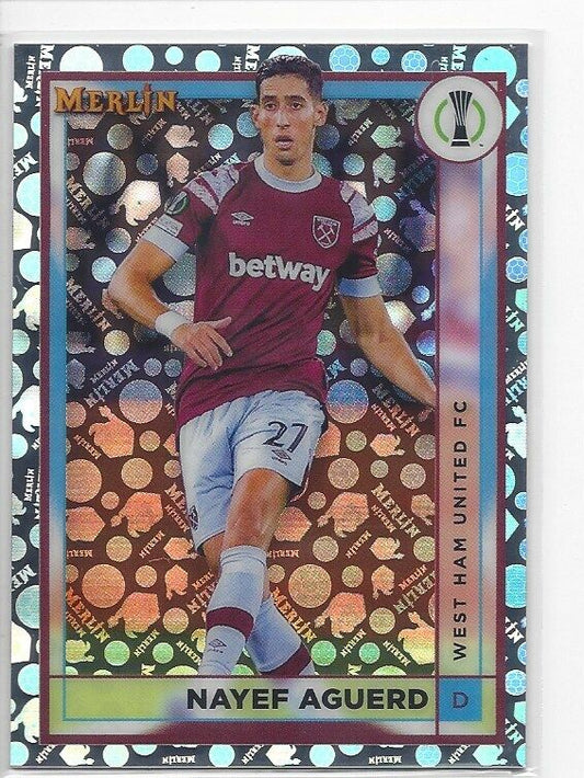 NAYEF AGUERD 2022-23 TOPPS MERLIN CHROME VINTAGE SP REFRACTOR #38