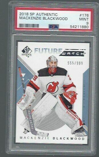 MACKENZIE BLACKWOOD 2018 SP AUTHENTIC FUTURE WATCH RC #D 555/999 PSA 9 POP 1