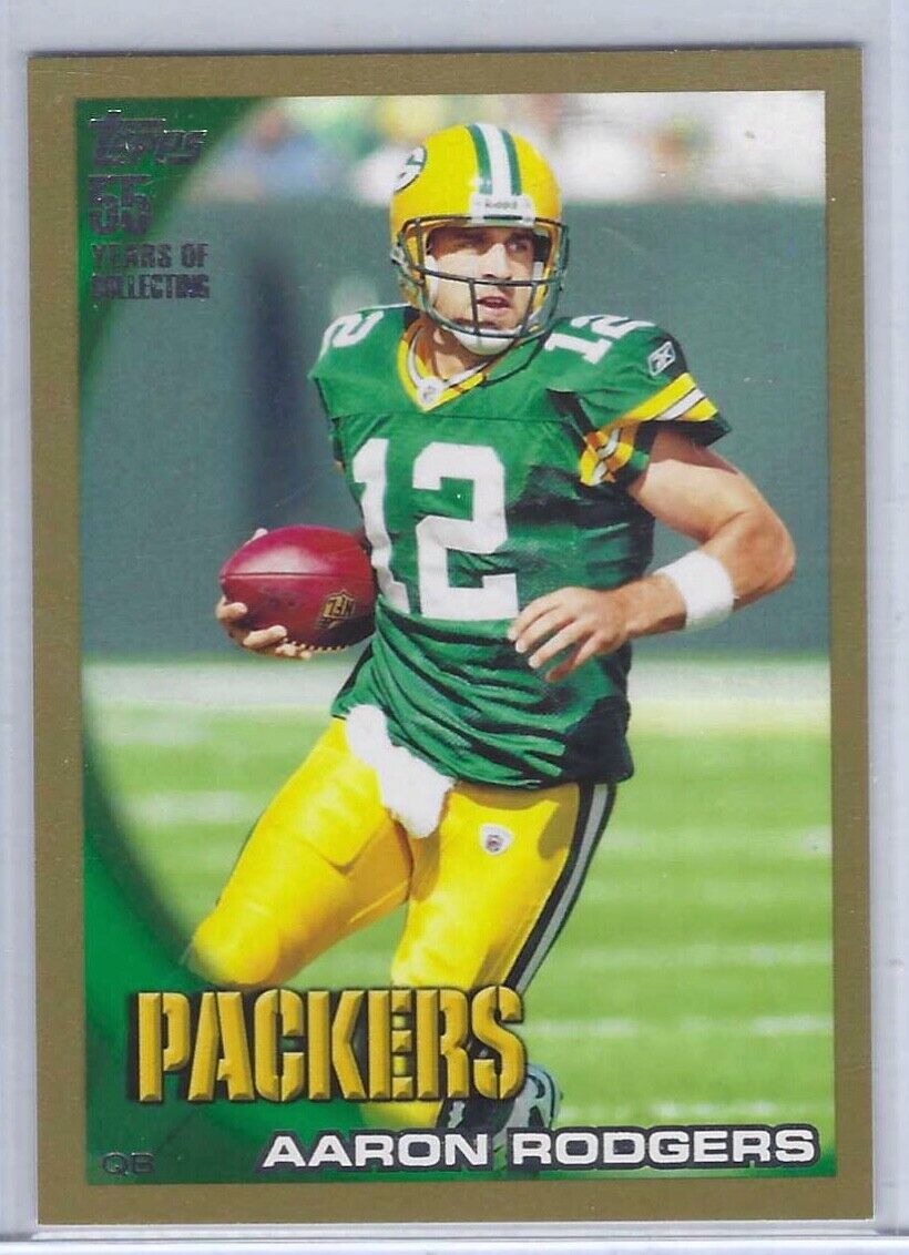 AARON RODGERS 2010 TOPPS 55 YEARS OF COLLECTING GOLD #D 1807/2010
