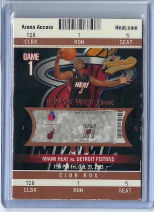 DWYANE WADE 2003-04 FLEER AUTHENTIX ARENA ACCESS CLUB BOX RC #D 49/100