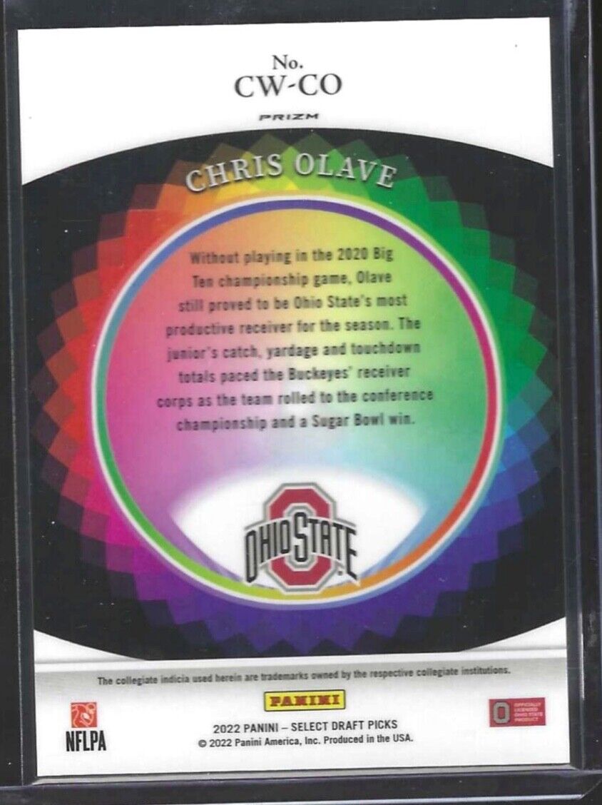 CHRIS OLAVE 2022 PANINI SELECT COLOR WHEEL SSP CASE HIT ROOKIE RC #CW-CO