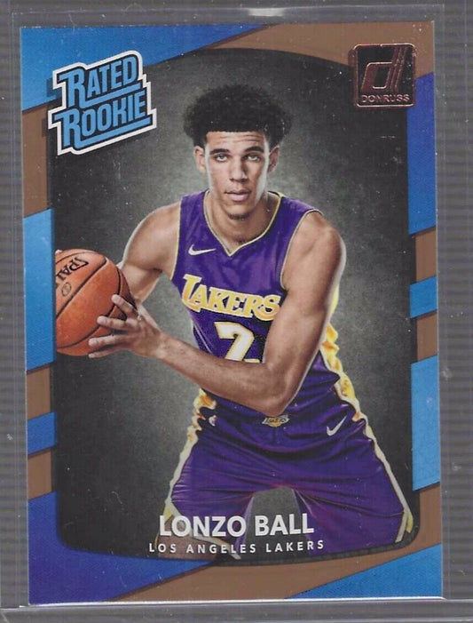 LONZO BALL 2017-18 PANINI DONRUSS TRUE RATED ROOKIE RC #199
