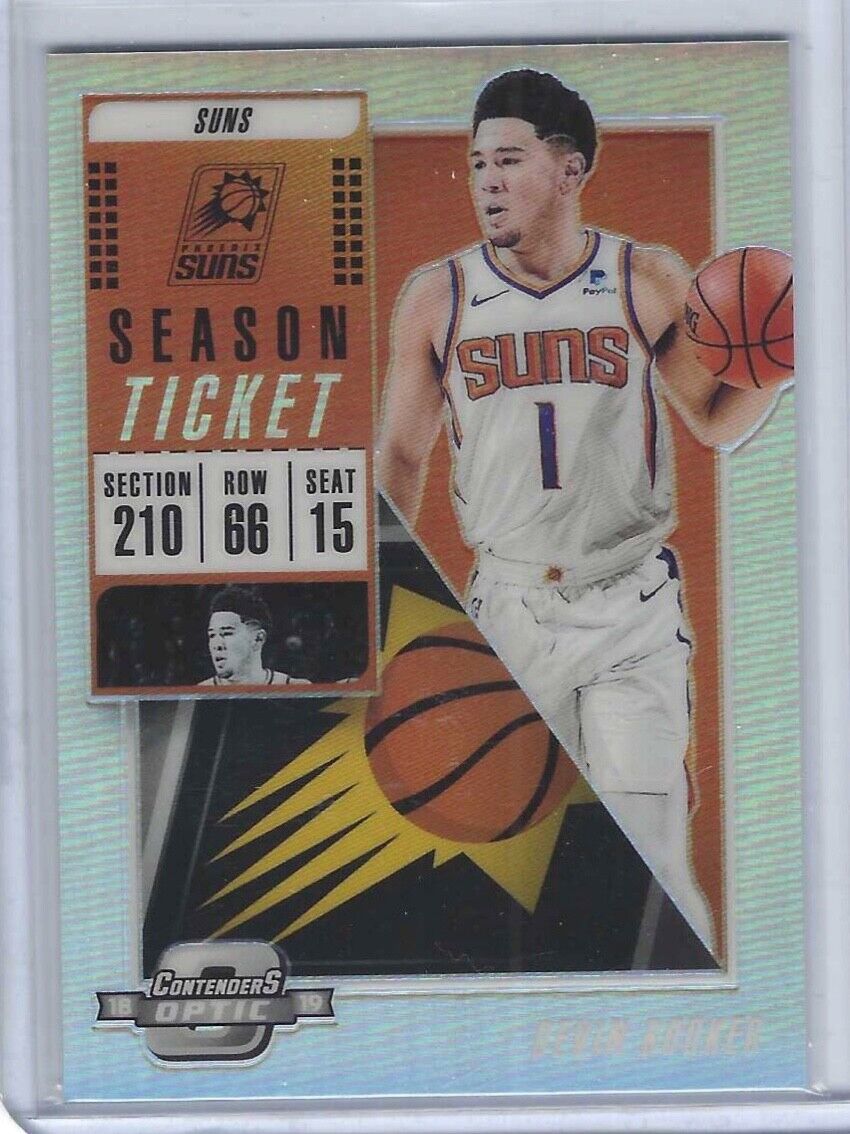 DEVIN BOOKER 2018-19 PANINI OPTIC CONTENDERS SILVER HOLO PRIZM SEASON TICKET #43