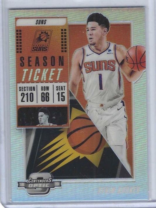 DEVIN BOOKER 2018-19 PANINI OPTIC CONTENDERS SILVER HOLO PRIZM SEASON TICKET #43