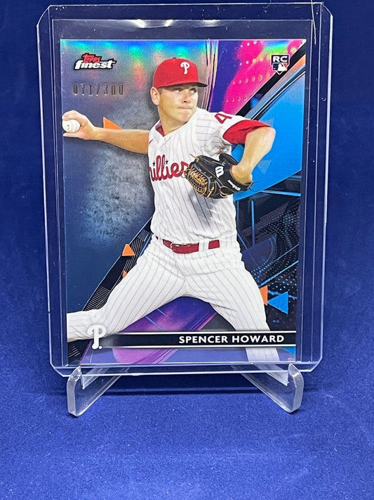 SPENCER HOWARD 2021 TOPPS FINEST BLUE REFRACTOR ROOKIE RC #D 71/300