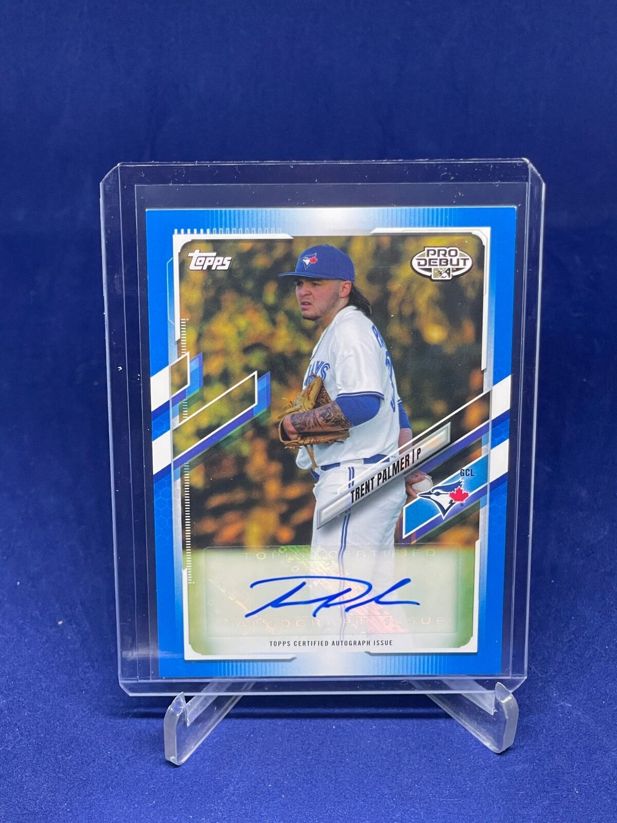 TRENT PALMER 2021 TOPPS PRO DEBUT BLUE AUTO PROSPECT #D 148/250