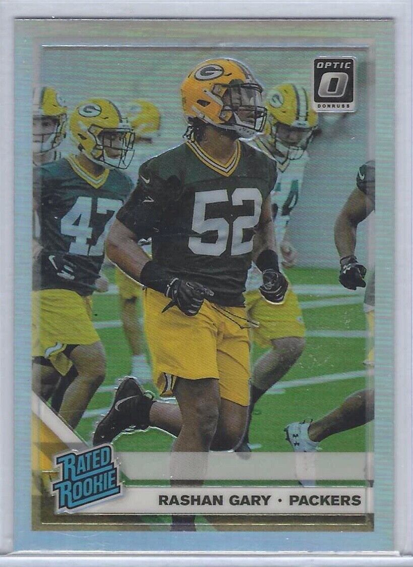 RASHAN GARY 2019 DONRUSS OPTIC SILVER HOLO RATED ROOKIE RC #195