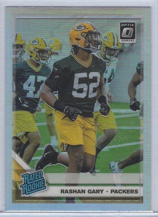 RASHAN GARY 2019 DONRUSS OPTIC SILVER HOLO RATED ROOKIE RC #195