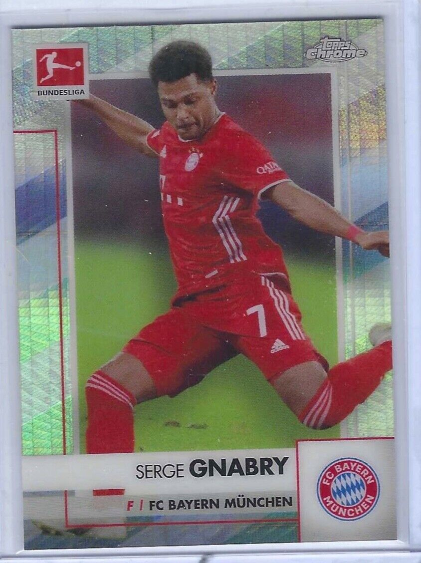 SERGE GNABRY 2020-21 TOPPS CHROME BUNDESLIGA SILVER HYPER REFRACTOR #D /199