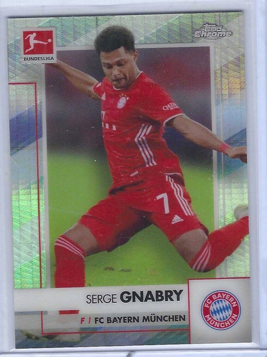 SERGE GNABRY 2020-21 TOPPS CHROME BUNDESLIGA SILVER HYPER REFRACTOR #D /199