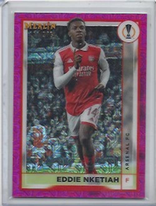 EDDIE NKETIAH 2022-23 TOPPS MERLIN CHROME PINK MOJO REFRACTOR #D 111/275