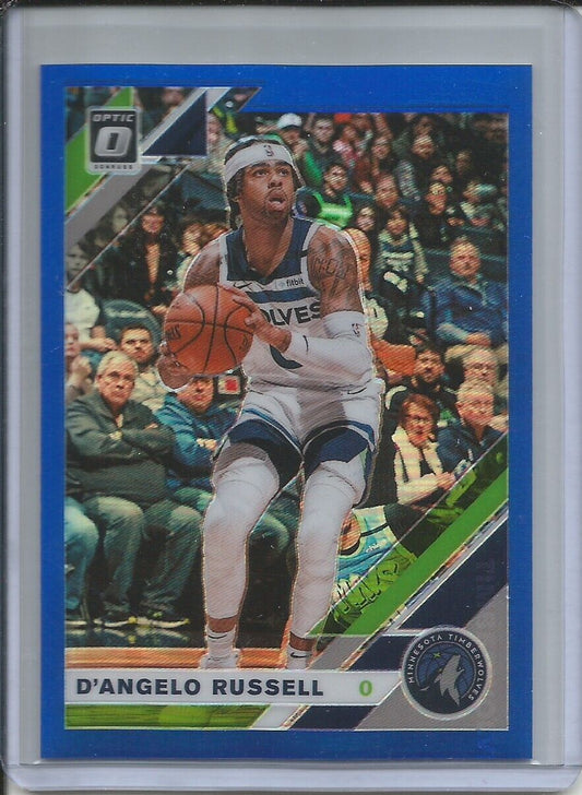 D'ANGELO RUSSELL 2019-20 PANINI CHRONICLES OPTIC BLUE HOLO PRIZM #D 44/99