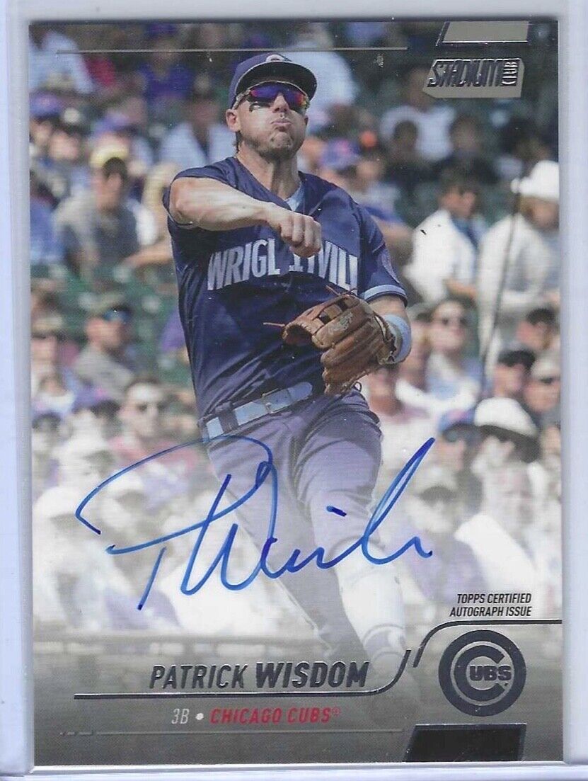PATRICK WISDOM 2022 TOPPS STADIUM CLUB ON CARD CUBS AUTO #SCBA-PW