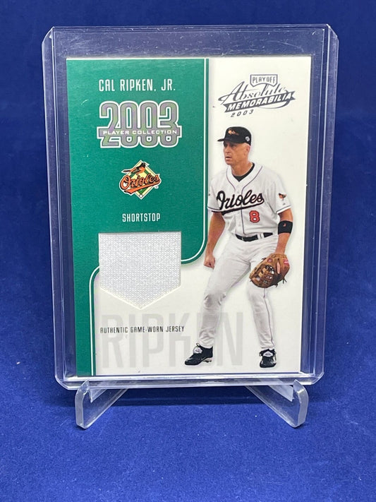 CAL RIPKEN JR 2003 PLAYOFF ABSOLUTE PLAYER COLLECTION JERSEY #D 27/75