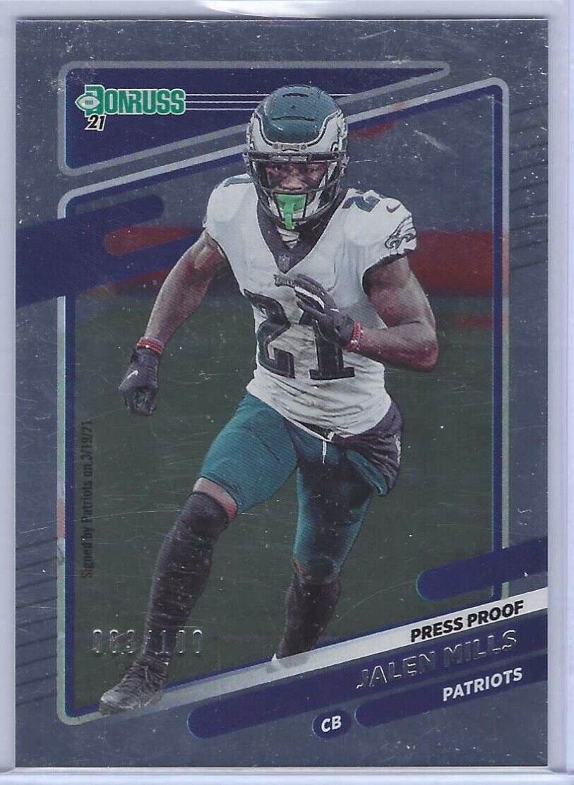 JALEN MILLS 2021 PANINI DONRUSS SILVER FOIL PRESS PROOF #D 083/100