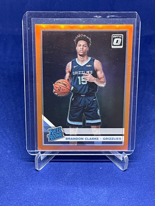 BRANDON CLARKE 2019-20 DONRUSS OPTIC RATED ROOKIE ORANGE HOLO RC #D 168/199