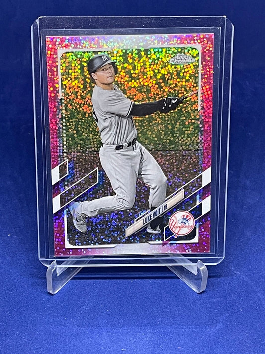 LUKE VOIT 2021 TOPPS CHROME PINK SPARKLE SPECKLE REFRACTOR #D 243/350