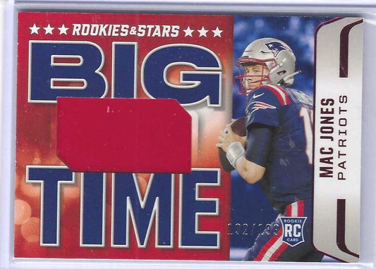 MAC JONES 2021 PANINI ROOKIES & STARS BIG TIME ROOKIE JERSEY RC #D 192/199