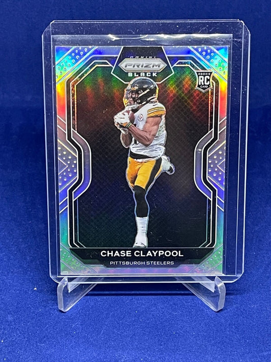 CHASE CLAYPOOL 2020 PANINI CHRONICLES PRIZM BLACK SILVER PRIZM ROOKIE RC