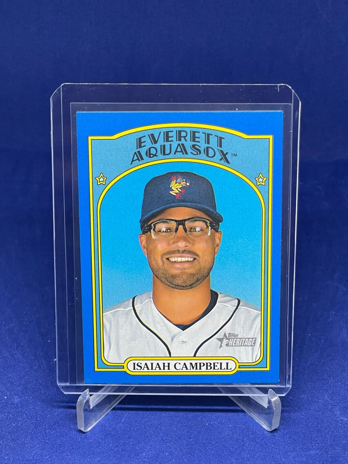 ISAIAH CAMPBELL 2021 TOPPS HERITAGE MINORS BLUE PROSPECT #D 4/99