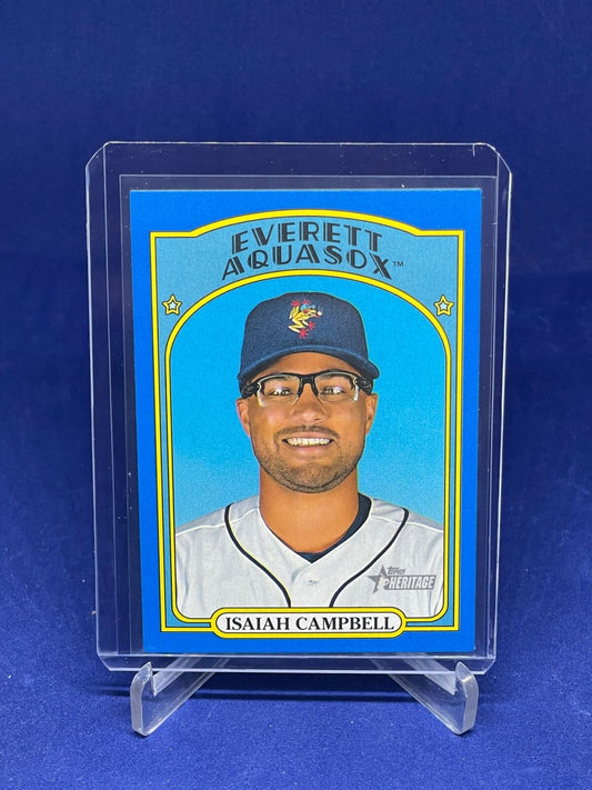ISAIAH CAMPBELL 2021 TOPPS HERITAGE MINORS BLUE PROSPECT #D 4/99