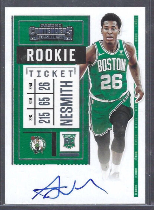 AARON NESMITH 2020-21 PANINI CONTENDERS ROOKIE TICKET VARIATION AUTO RC #101