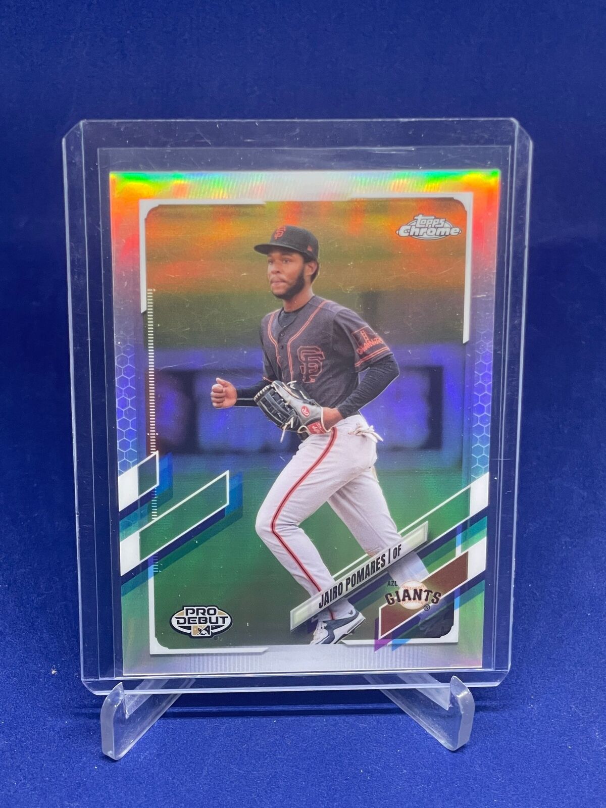 JAIRO POMARES 2021 TOPPS CHROME DEBUT REFRACTOR PROSPECT #D 79/99