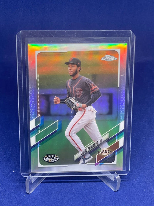 JAIRO POMARES 2021 TOPPS CHROME DEBUT REFRACTOR PROSPECT #D 79/99