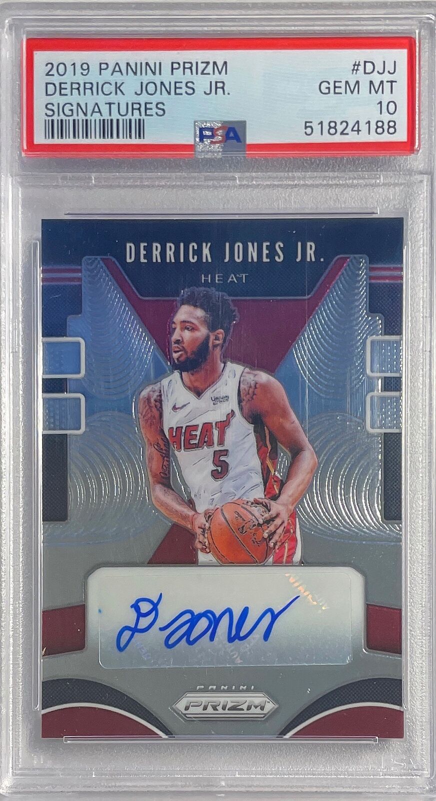 DERRICK JONES JR. 2019 PANINI PRIZM SIGNATURES AUTO #DJJ PSA 10 GEM MINT POP 1/1