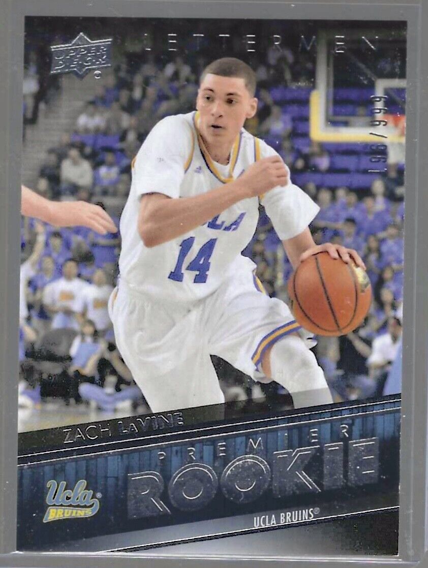 ZACH LAVINE 2014 UPPER DECK LETTERMAN PREMIER ROOKIE RC #D 196/999