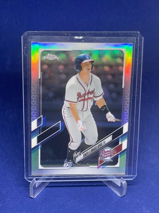 SHEA LANGELIERS 2021 TOPPS CHROME REFRACTOR PROSPECT #D 82/99