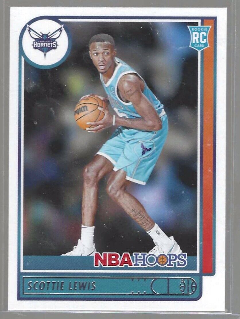 SCOTTIE LEWIS 2021-22 NBA HOOPS RED BACK SP ROOKIE RC #209