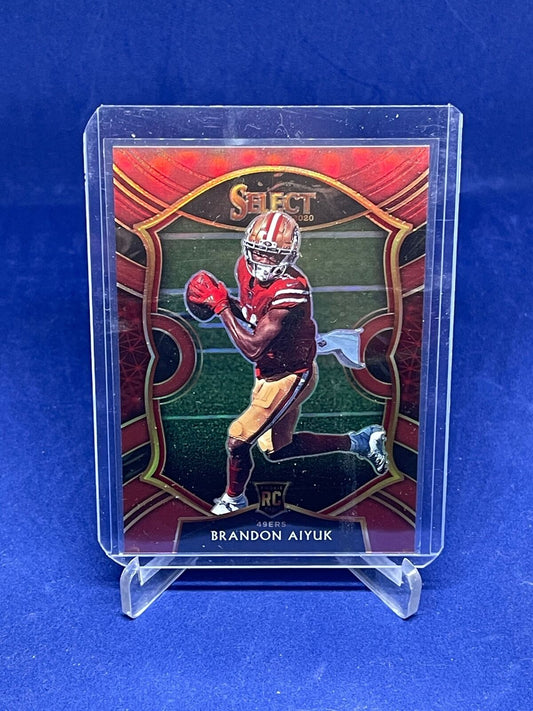 BRANDON AIYUK 2020 PANINI SELECT CONCOURSE MAROON PRIZM ROOKIE RC #D 36/149