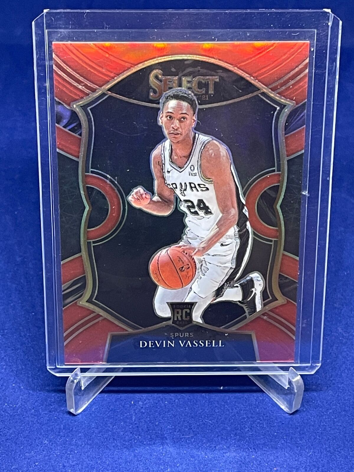 DEVIN VASSELL 2020-21 PANINI SELECT CONCOURSE RED PRIZM ROOKIE RC #D 7/199