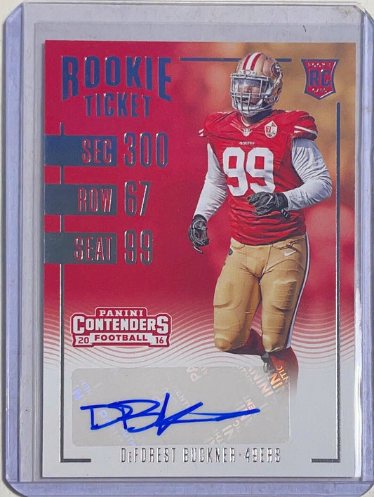 DEFOREST BUCKNER 2016 PANINI CONTENDERS ROOKIE TICKET AUTO ROOKIE RC #134
