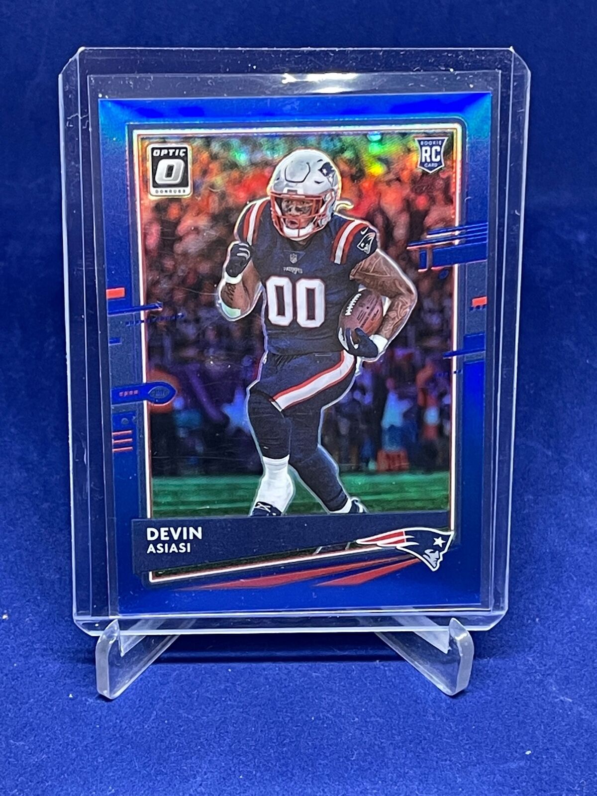 DEVIN ASIASI 2020 PANINI DONRUSS OPTIC BLUE HOLO PRIZM ROOKIE RC #D 20/179