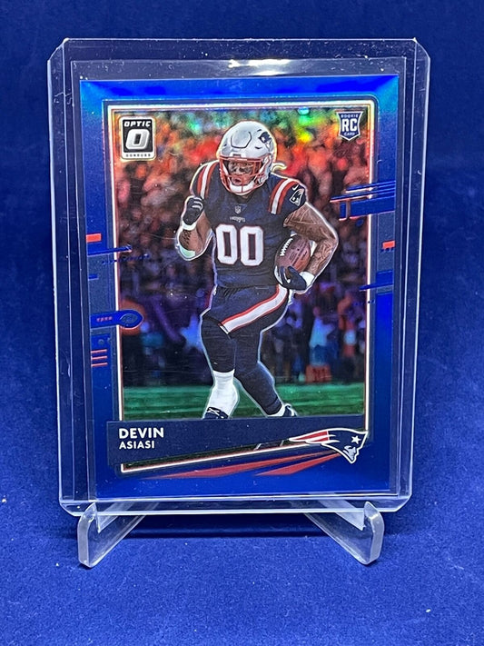 DEVIN ASIASI 2020 PANINI DONRUSS OPTIC BLUE HOLO PRIZM ROOKIE RC #D 20/179