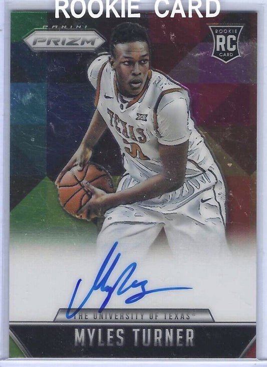 MYLES TURNER 2015-16 PANINI PRIZM DRAFT PICKS ROOKIE AUTO RC #RS-MT