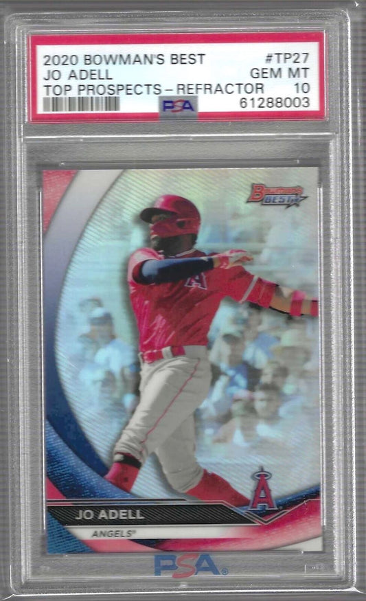 JO ADELL 2020 BOWMANS BEST TOP PROSPECTS REFRACTOR #TP-27 PSA 10 POP 14
