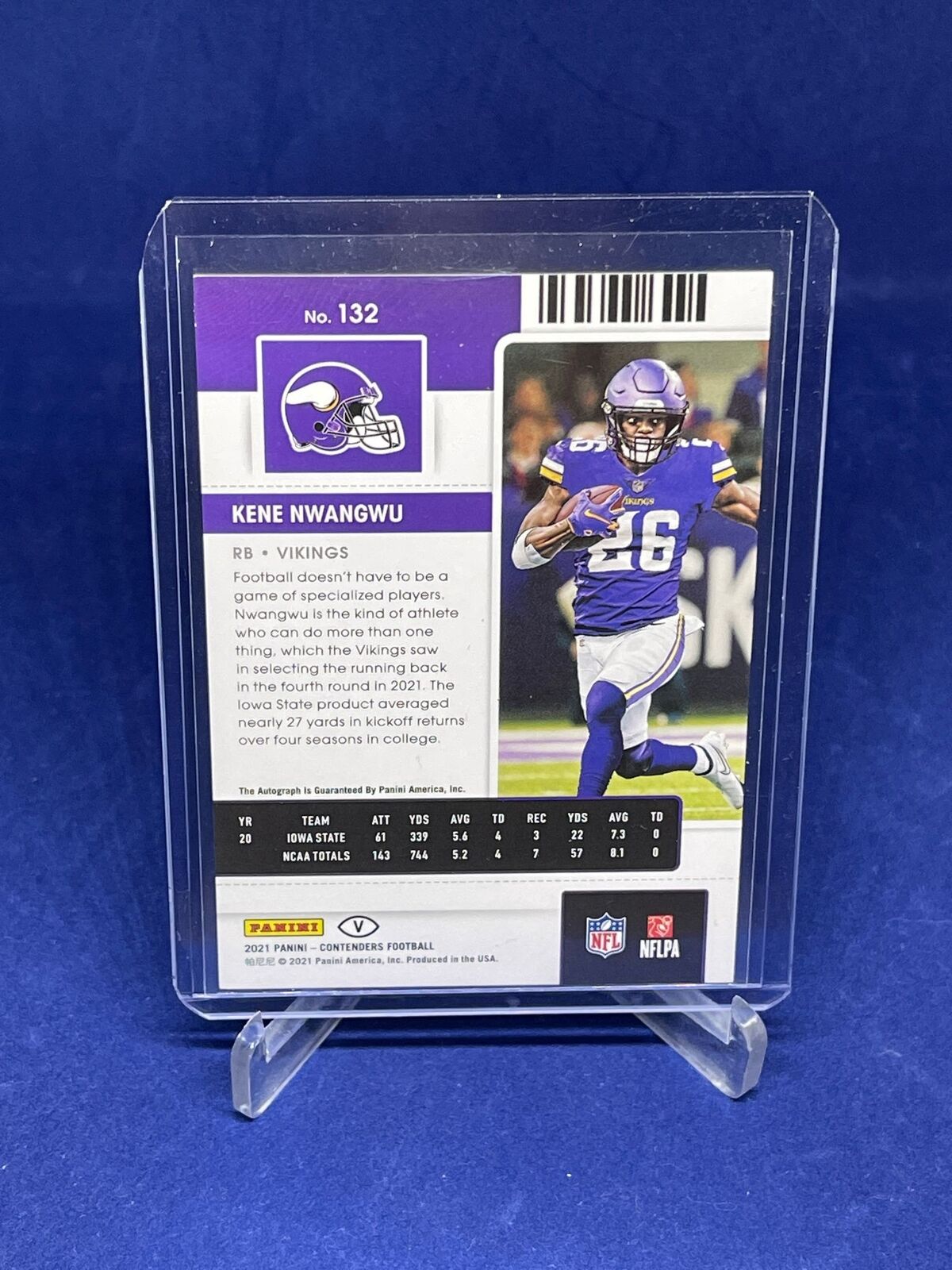 KENE NWANGWU 2021 PANINI CONTENDERS PLAYOFF TICKET AUTO ROOKIE RC #D 32/49