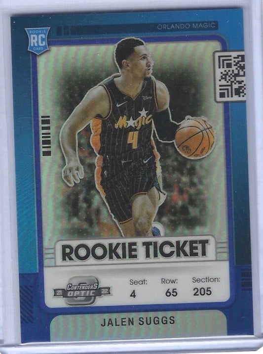JALEN SUGGS 2021-22 PANINI OPTIC CONTENDERS BLUE PRIZM ROOKIE RC #D 67/99