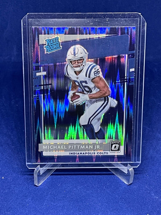 MICHAEL PITTMAN JR 2020 PANINI DONRUSS OPTIC RATED ROOKIE PURPLE PRIZM RC #172