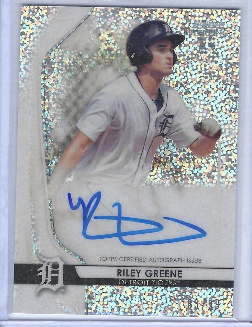 RILEY GREENE 2020 BOWMAN STERLING SPECKLE REFRACTOR PROSPECT AUTO #D 83/99